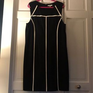 Like new! Black and white ponte knit sheath dress